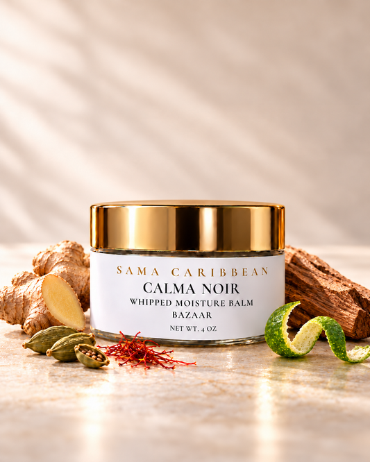 CALMA NOIR Bazaar Whipped Moisture Balm in its 4 oz jar